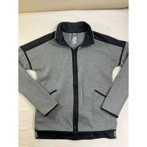 Champion Duo Dry Womens Small Gray Black Full Zip Track Jacket K9703-QYZ